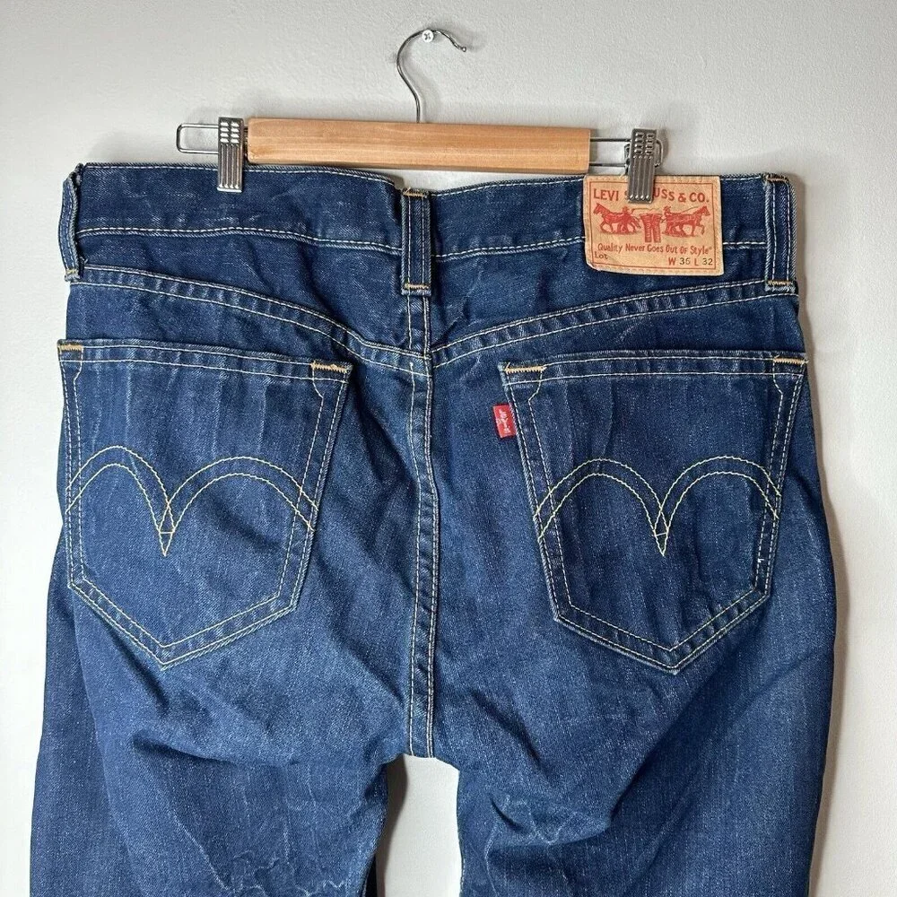 Vintage Levis Real Loose Type 1 Jeans Mens 36x32 Blue Classic American Y2K Baggy